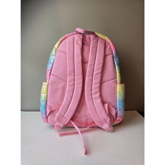 Jessica Simpson 2 pc Backpack Set Rainbow Puffer - Picture 4 of 12